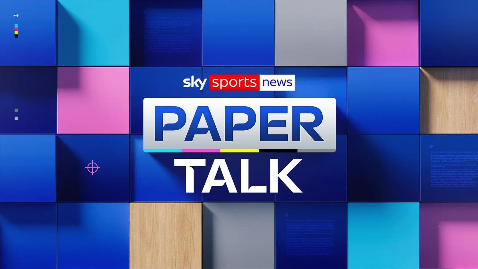 Sky Sports News Paper Talk graphic on colorful background Sky Sports News Paper Talk graphic on colorful background