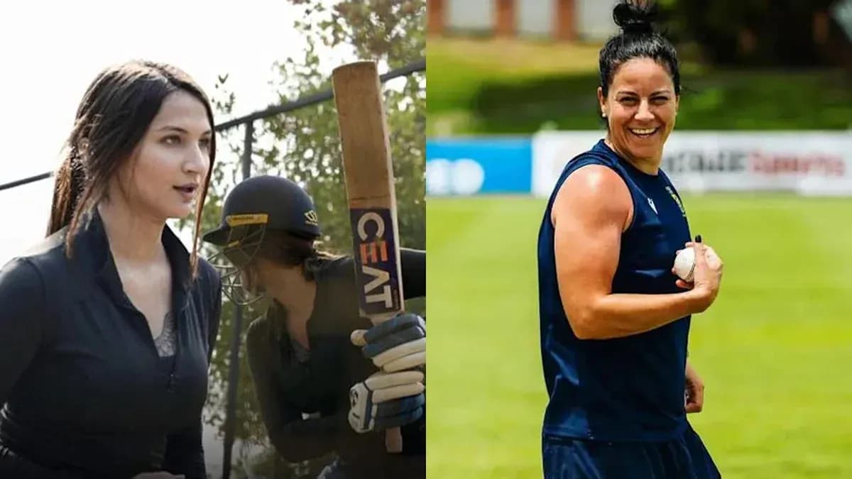 Two female cricketers in training sessions Two female cricketers in training sessions