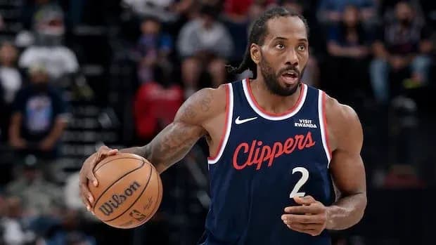 Player dribbling basketball during game for Clippers Player dribbling basketball during game for Clippers