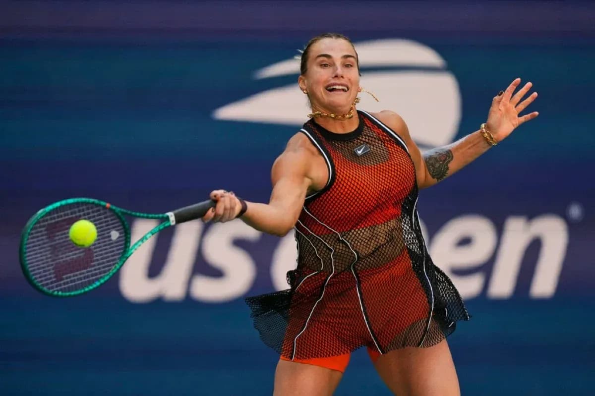 Player hitting a forehand during tennis match Player hitting a forehand during tennis match