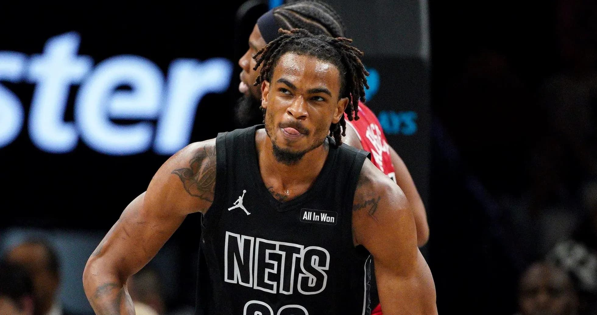 Player celebrating during a basketball game action Player celebrating during a basketball game action