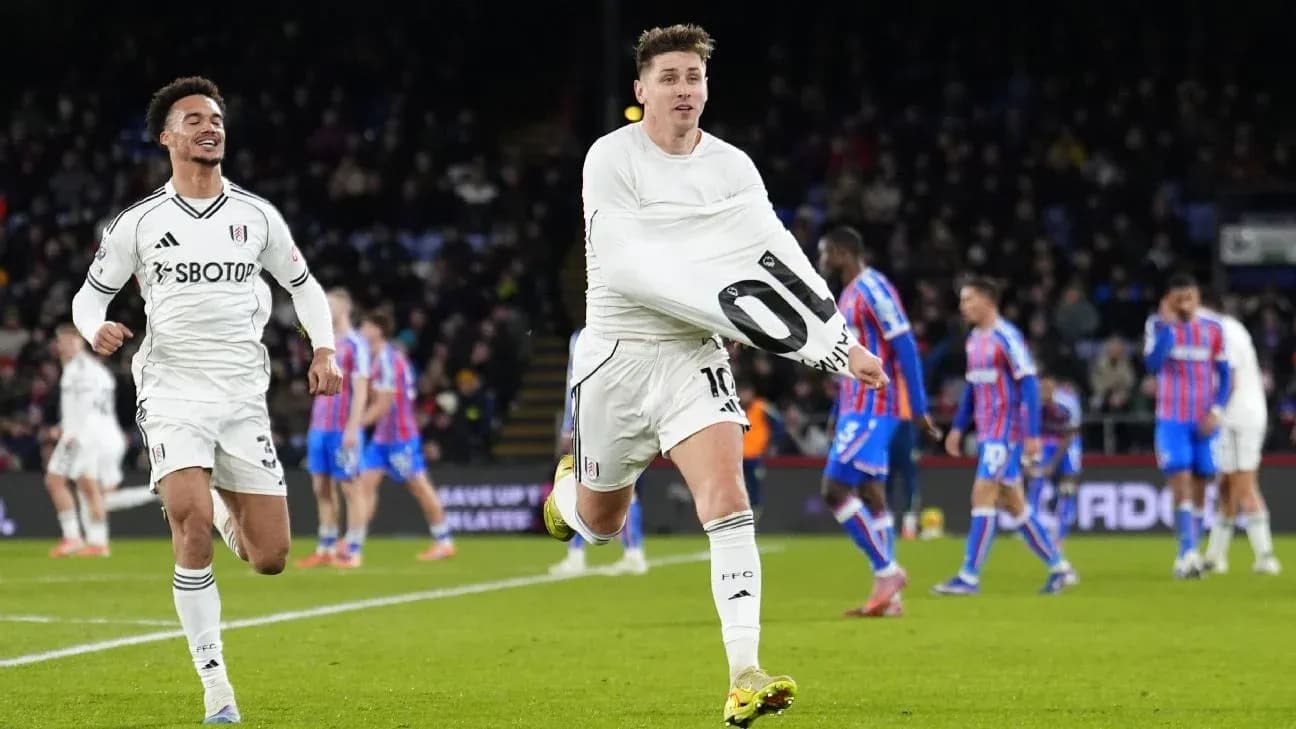 Fulham players celebrating a goal during match Fulham players celebrating a goal during match