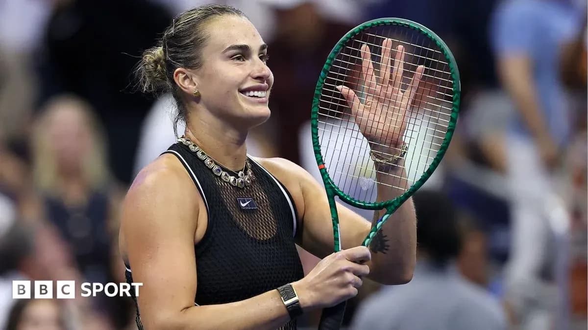 Player waving with tennis racket after match Player waving with tennis racket after match