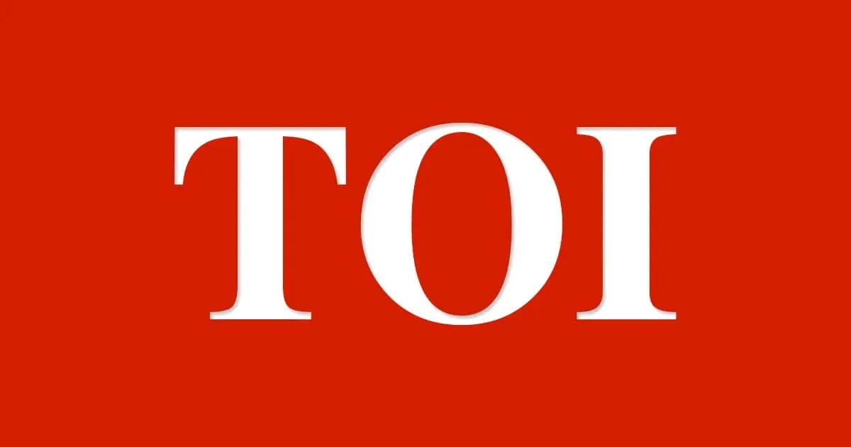 Logo of TOI on red background Logo of TOI on red background