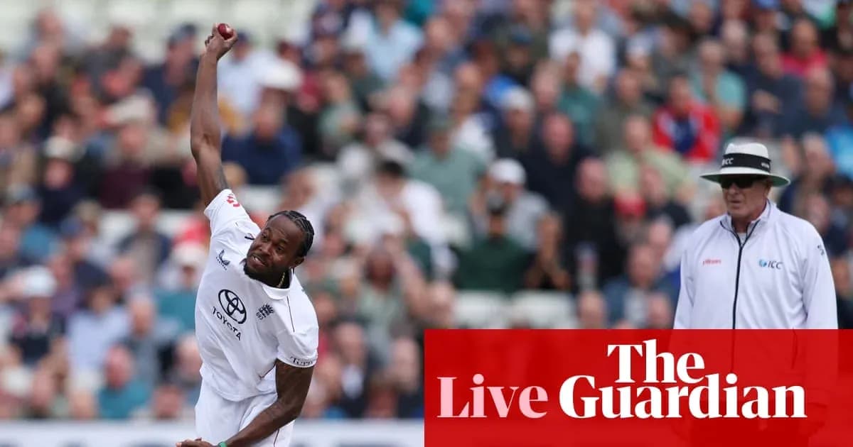 Bowler delivering a ball during cricket match Bowler delivering a ball during cricket match