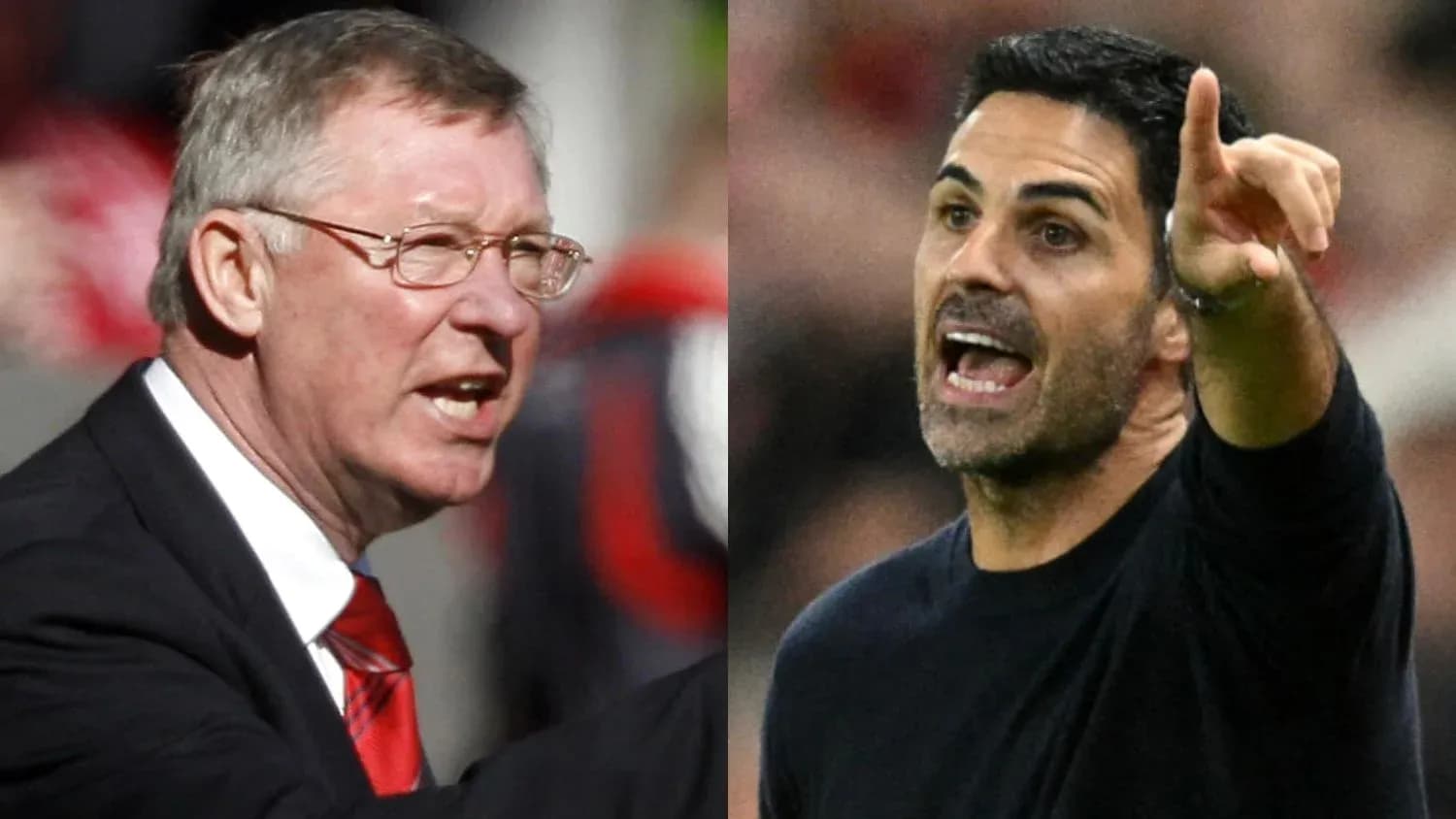 Two football managers passionately giving instructions Two football managers passionately giving instructions