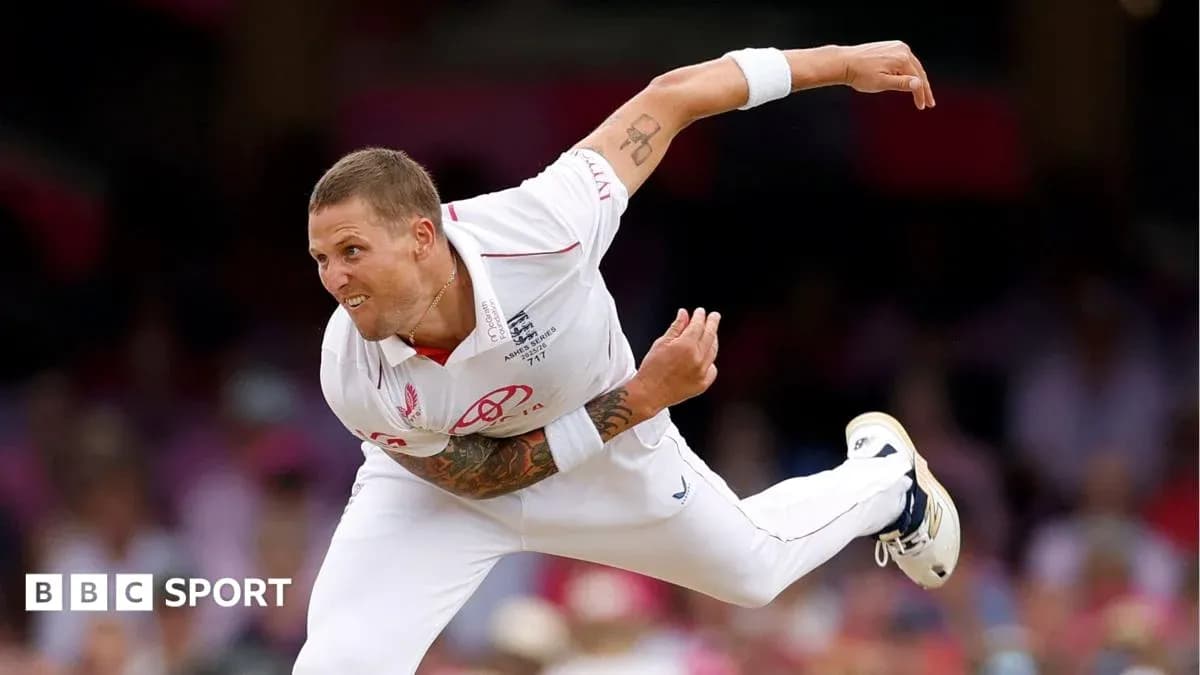 Bowler delivering a ball during cricket match Bowler delivering a ball during cricket match