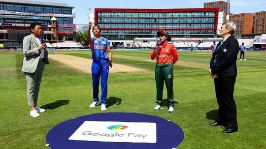 Captains of India and Bangladesh at coin toss ceremony Captains of India and Bangladesh at coin toss ceremony