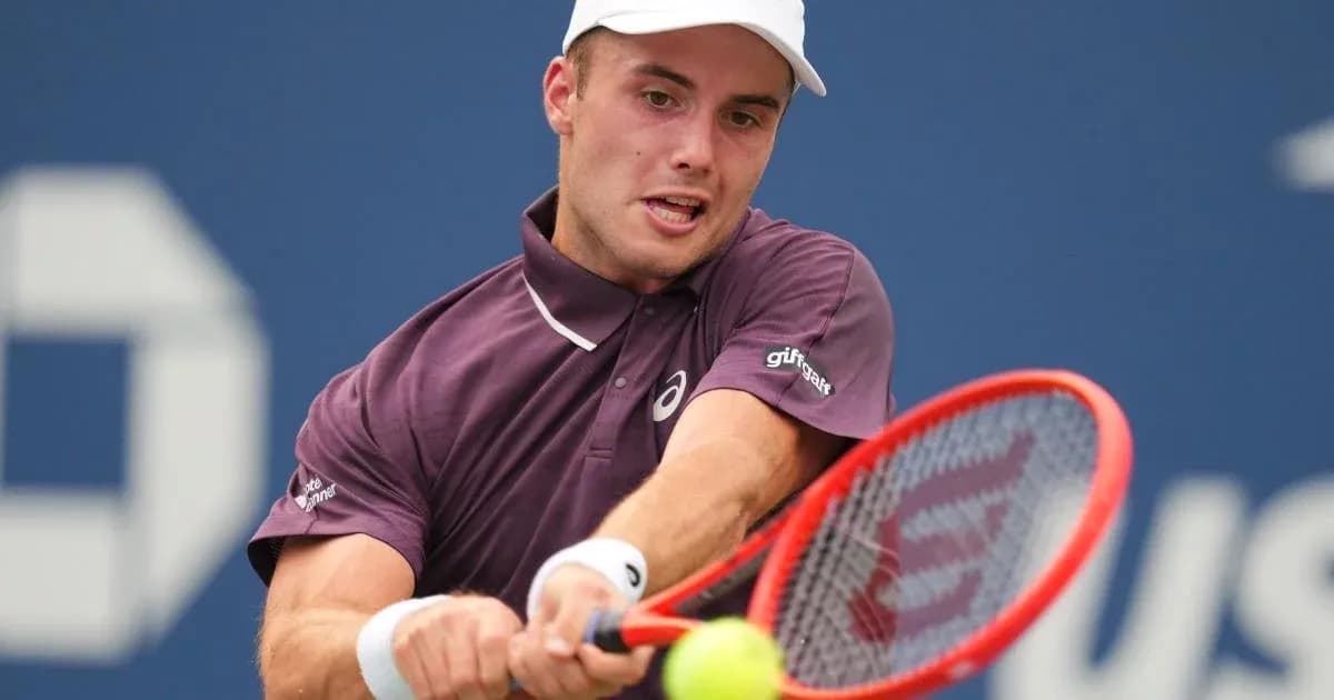 Player hitting a forehand shot during match Player hitting a forehand shot during match