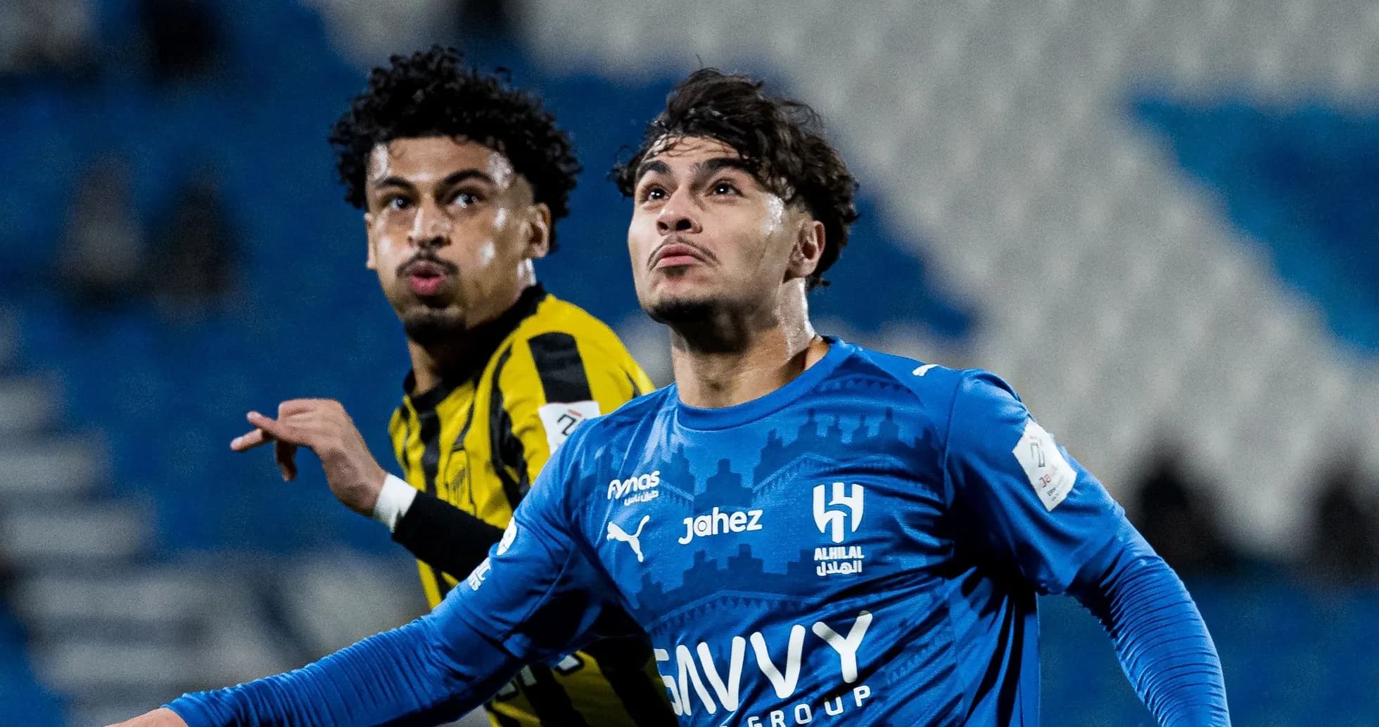 Players from Al Hilal and Ittihad during match action Players from Al Hilal and Ittihad during match action